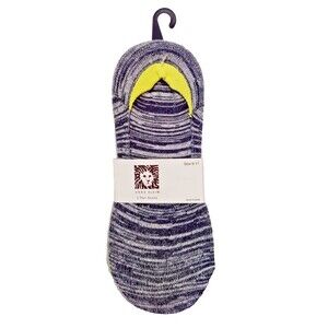 Anne Klein 2 Pack Liner No Show Socks 2 Pair, Gray and Blue, Gray Womens 9-11